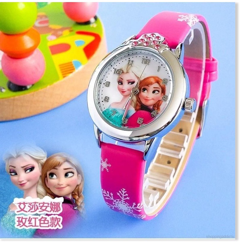 [MGG] Đồng hồ hình phim hoạt hình Frozen đính pha lê cho bé gái | BigBuy360 - bigbuy360.vn