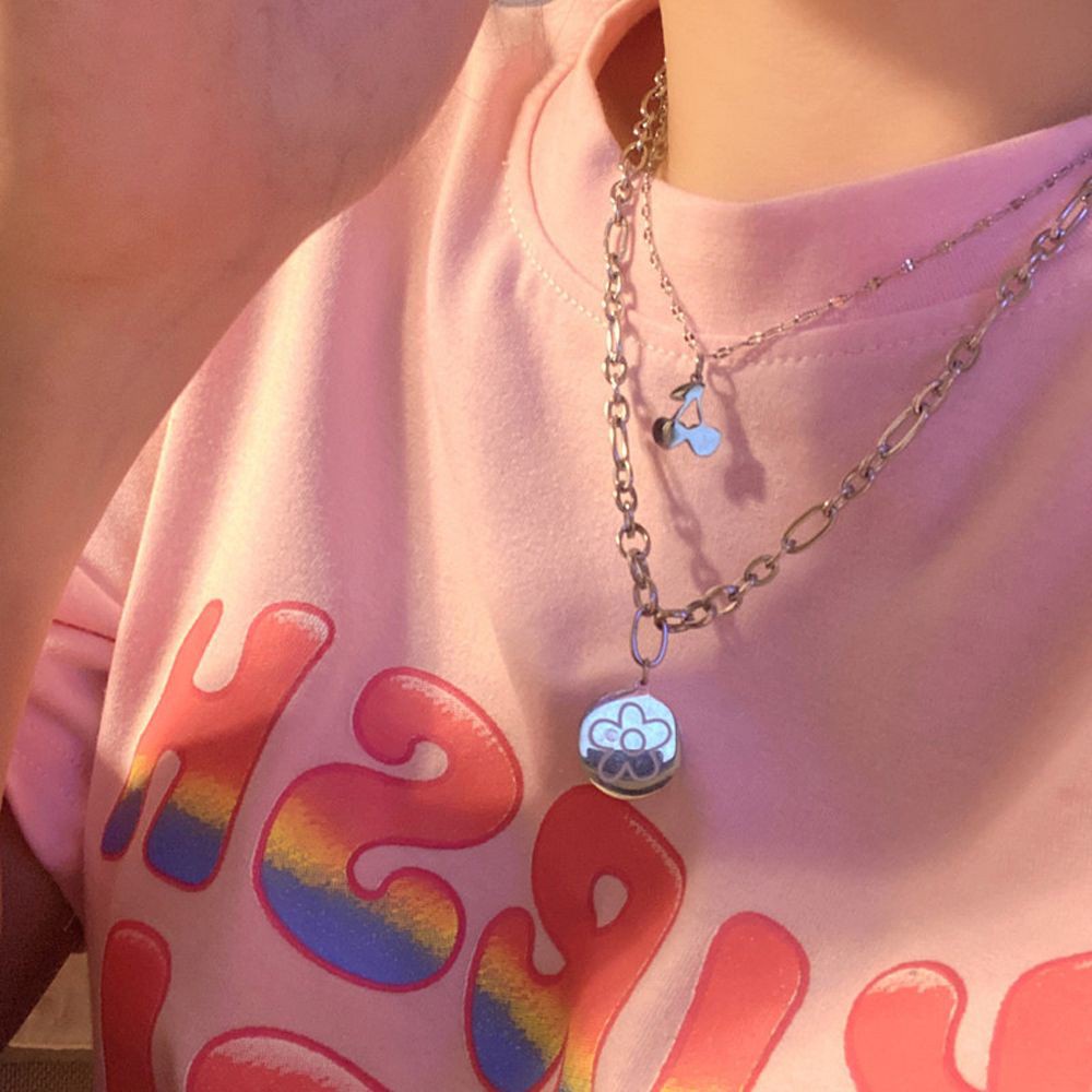 Vòng Cổ Choker Hai Lớp Mặt Hình Quả Cherry Nhiều Màu Thời Trang Cổ Điển Cho Nữ