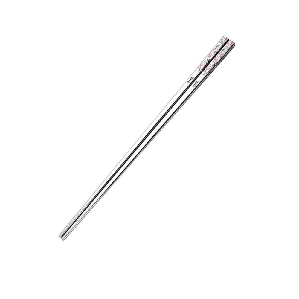 Đũa Ăn Chống Trượt Bằng Thép Không Gỉ 316L Phong Cách Trung Hoa