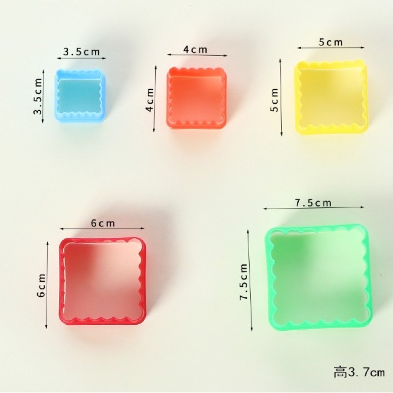 Khuôn Nhấn Cutter Nhựa Nhấn Vuông Cookies , Rau Củ