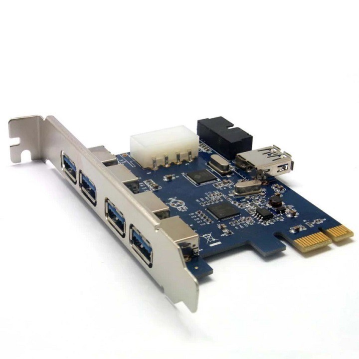 Card PCI EX to USB 3.0 4 cổng - Card máy tính - Card chuyển đổi PCI Express to USB 4 cổng 3.0
