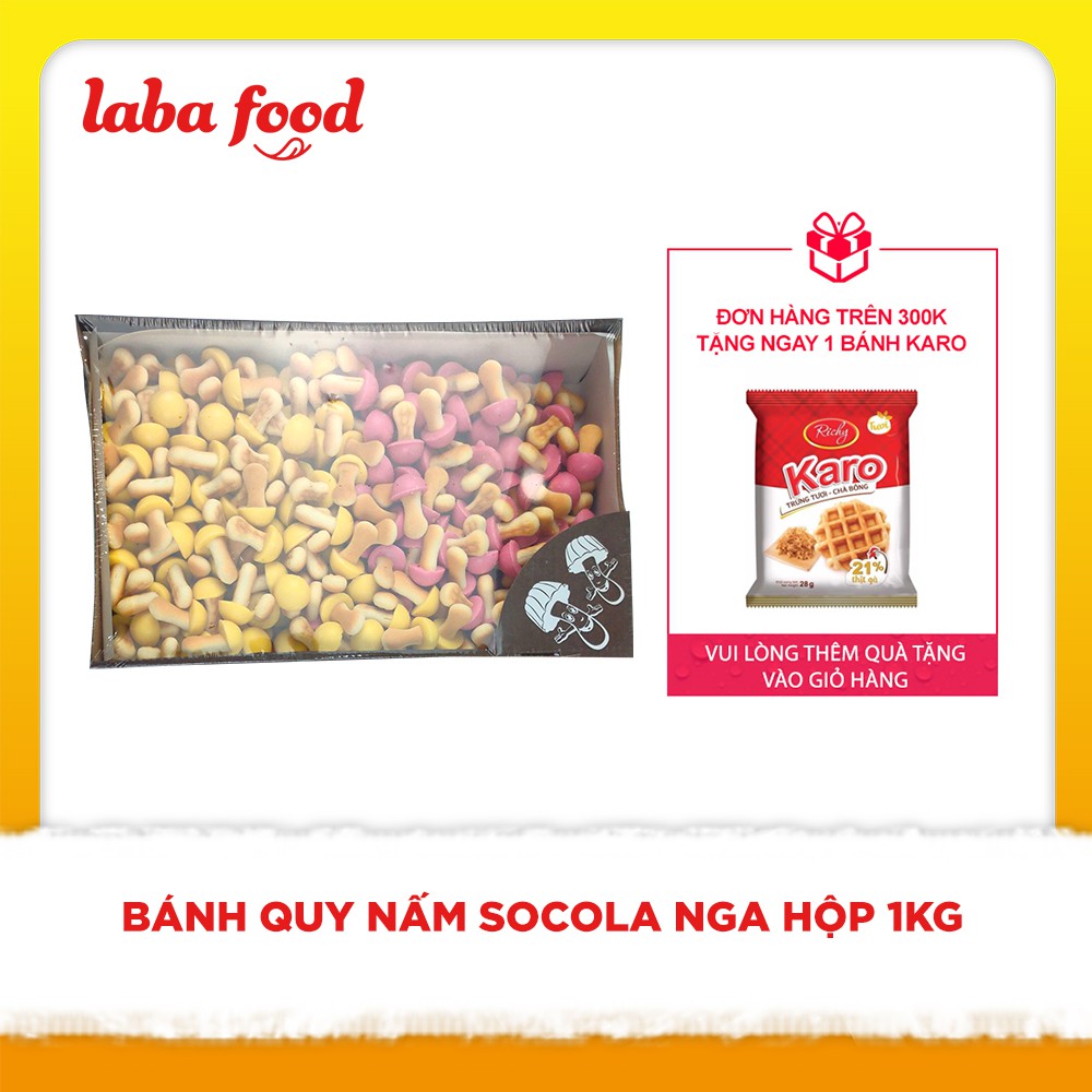 Bánh quy nấm Socola Nga Hộp 1kg