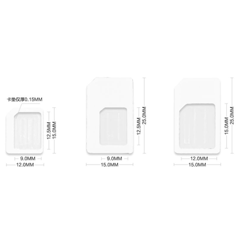 Bộ USB cắm chuyển đổi thẻ Micro Sim tiêu chuẩn thành Nano SIM 4 trong 1 cho ĐT táo