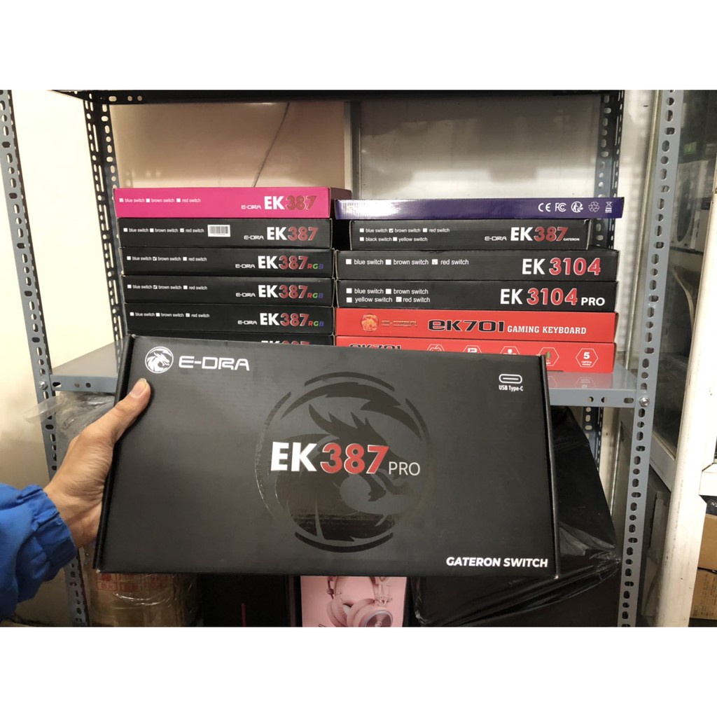 Bàn phím cơ E-DRA EK387 PRO GATERON Switch - Bàn phím cơ bán chạy nhất 2020 - Cam kết chính hãng - Bảo hành 24 tháng