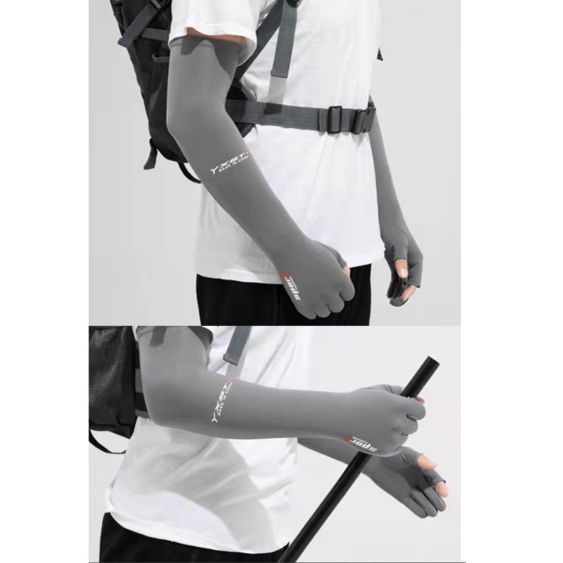 HV432 GANG TAY NAM NỮ HỞ NGÓN CHỐNG TIA UV, GANG TAY THỂ THAO SPORT CHỐNG TRƠN TRƯỢT