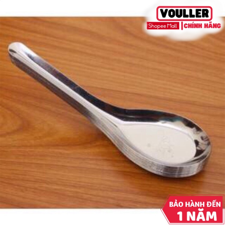 Thìa Phở Muỗng Ăn Cơm Bằng Inox Vouller Cao Cấp Hàng Dày 15Cm