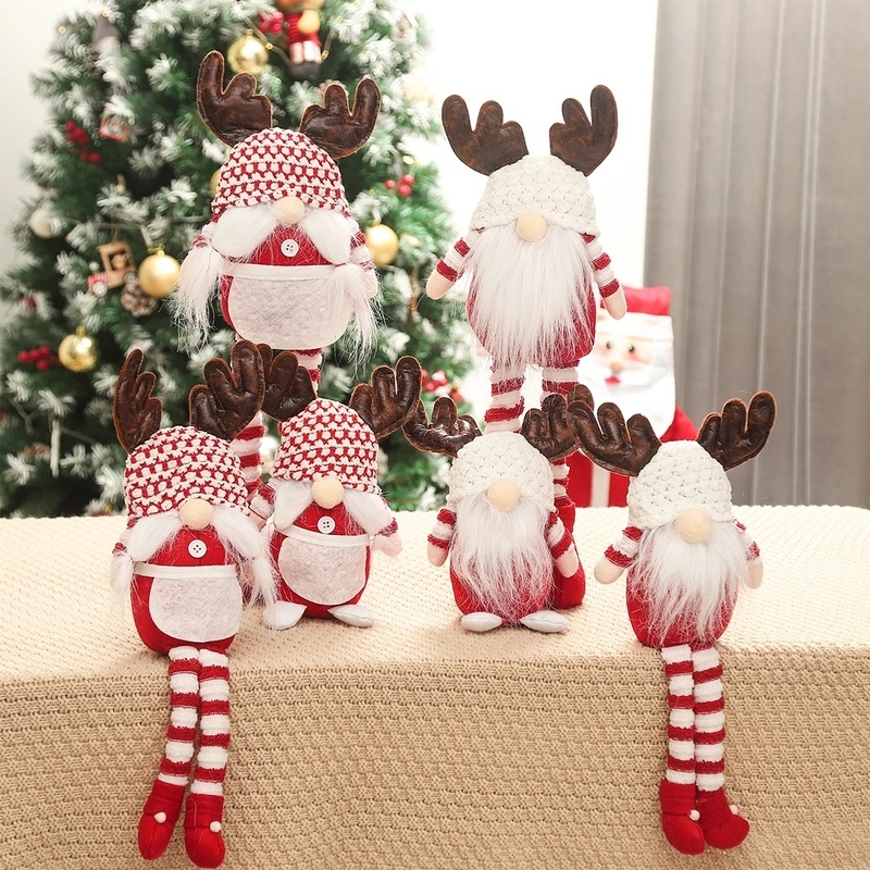 Búp Bê Nhồi Bông Hình Ông Già Noel Dễ Thương Trang Trí Cây Thông Giáng Sinh
