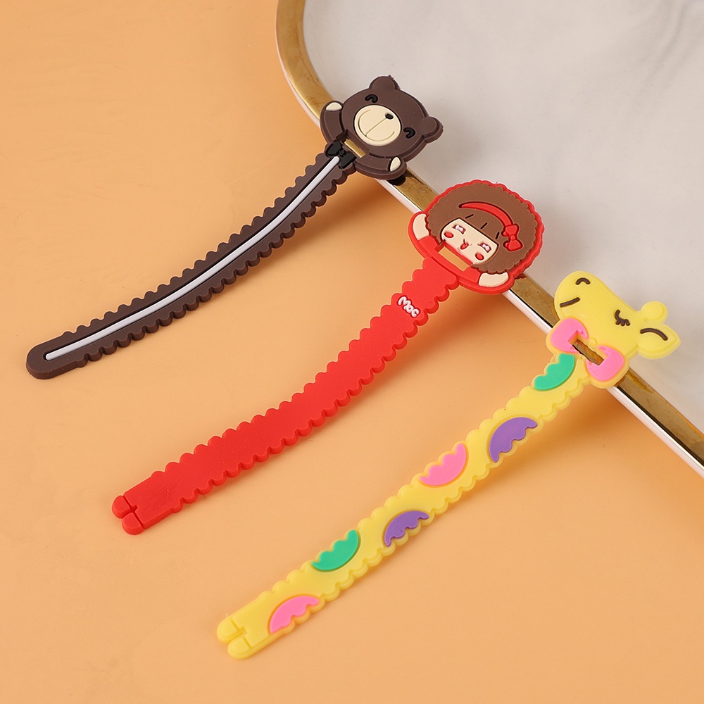 Phụ Kiện Bảo Vệ Dây Cáp Sạc/ Tai Nghe Bằng PVC Kiểu Hoạt Hình Dễ Thương Tiện Dụng