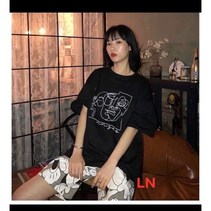 Áo phông 2 mặt người ô vuông TH6