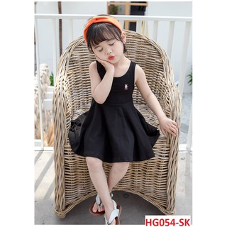 3 - Váy đầm hở lưng màu đen cho bé gái dễ thương - HG054-SK