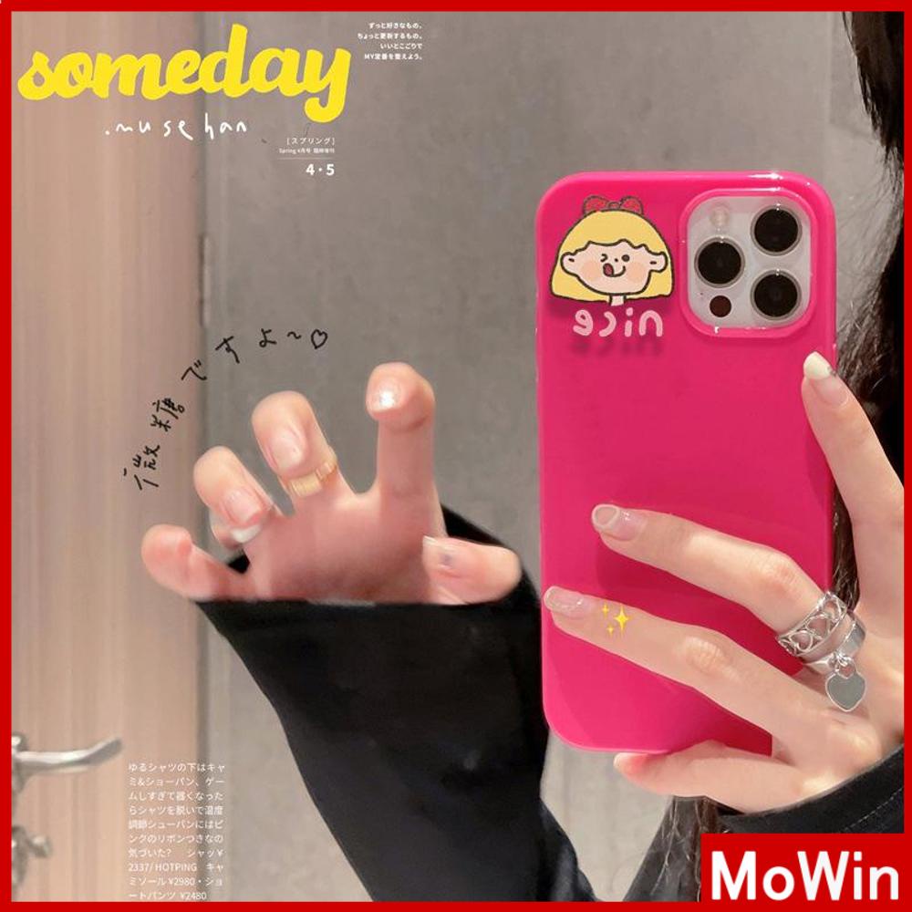 Ốp điện thoại TPU hồng bóng in hoạt hình thích hợp cho iPhone 13 Pro Max 12 Pro Max 11 7plus xr xs max 14 Pro Max