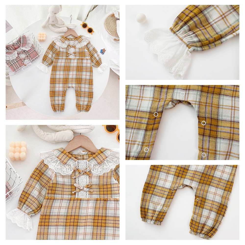 Áo liền quần Sanlutoz dài tay kẻ sọc kiểu công chúa mùa đông bằng vải bông cho bé gái