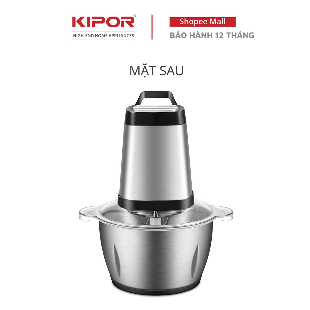 Máy xay thịt đa năng KIPOR KP-MC502 - Cối Inox 304, dung tích 2L, 4 lưỡi dao bằng thép (400W)