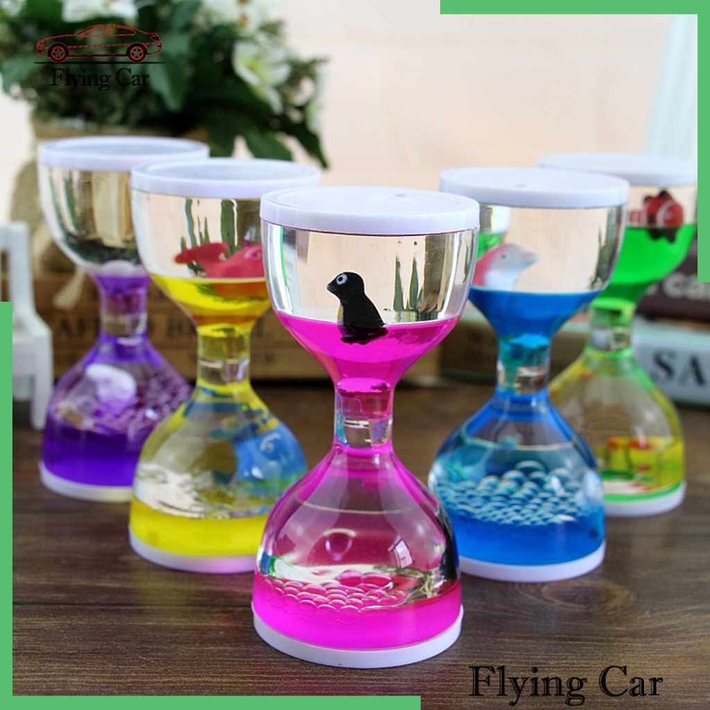 [Lzdjfmy2] Đồng Hồ Cát Chuyển Động Dạng Chất Lỏng Màu Xanh Dương