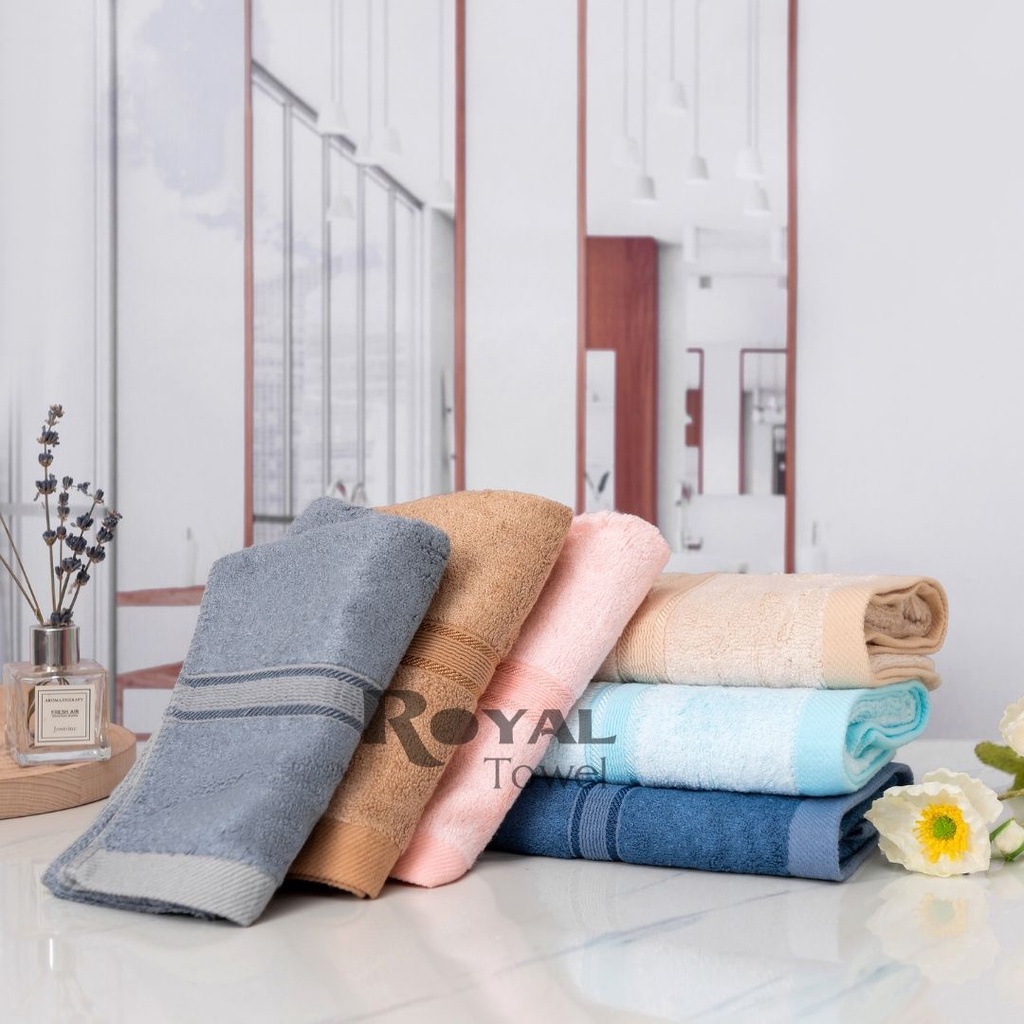 Khăn Tắm Khăn Gội Đầu Khăn Lau Mặt Sợi Tre ROYAL TOWEL Cao Cấp Xuất Nhật, Thấm Hút Không Ra Màu