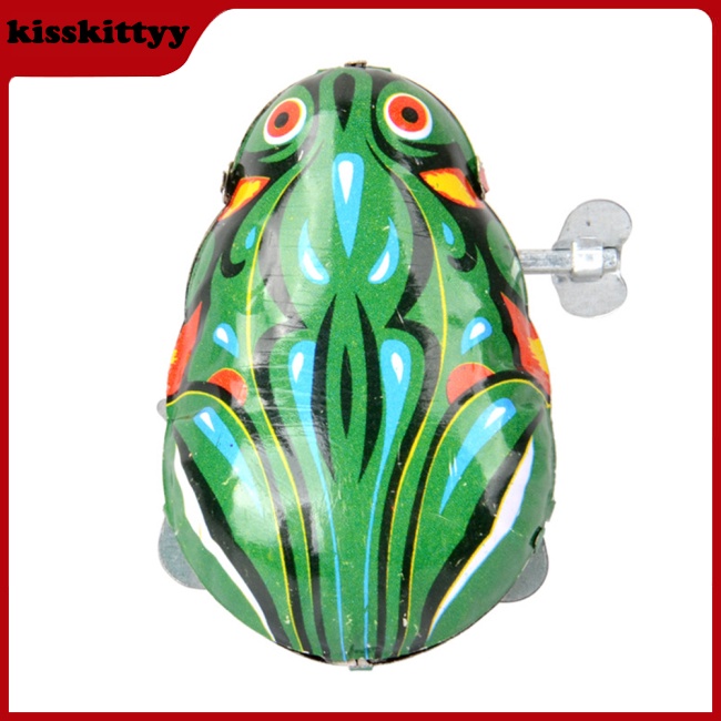 Đồ Chơi Lên Dây Cót Hình Con Ếch Nhảy Bằng Kim Loại Vintage Cho Trẻ Em