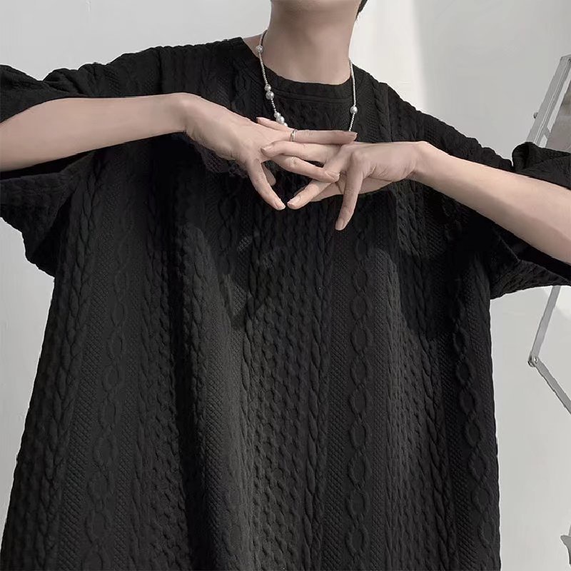 Áo Thun Ngắn Tay Phong Cách Retro Đường Phố Hong Kong Cho Nam