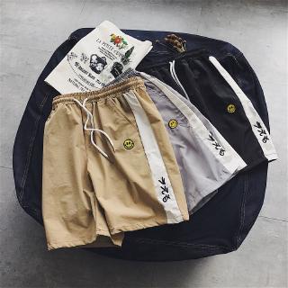 Korean Style Men's Casual Elastic Waist Shorts  Summer Beach Short Pants  Sports Short Pants  Men Clothes