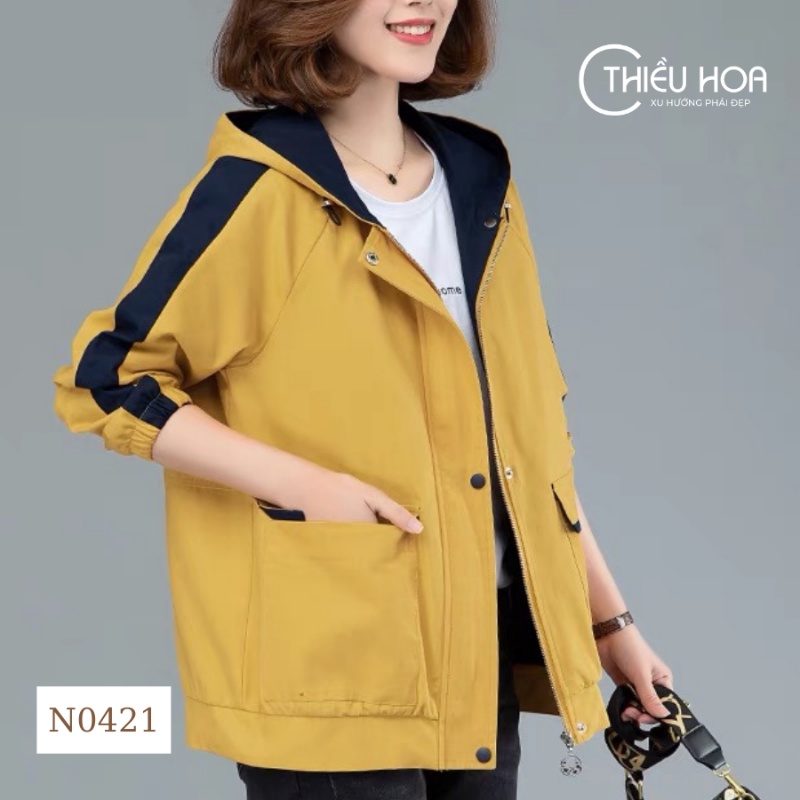 Áo Khoác Nữ Trung Niên 2 Lớp Trẻ Trung Chống Nắng  Thấm Hút Tốt Dễ Phối Đồ Thương hiệu Thiều Hoa N0421