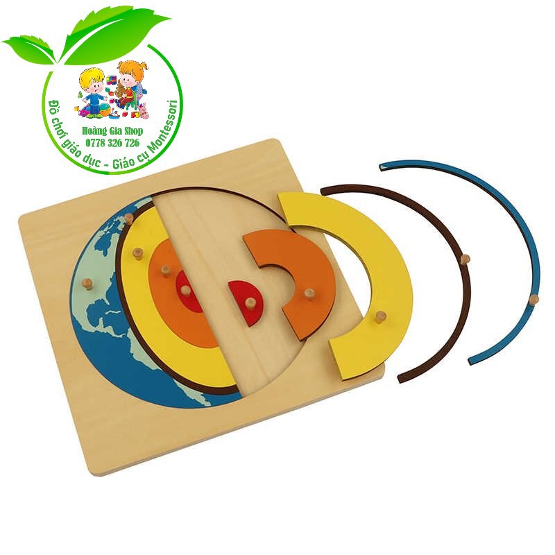 Tranh ghép sinh học Montessori - Lõi trái đất (Solar Core Puzzle)