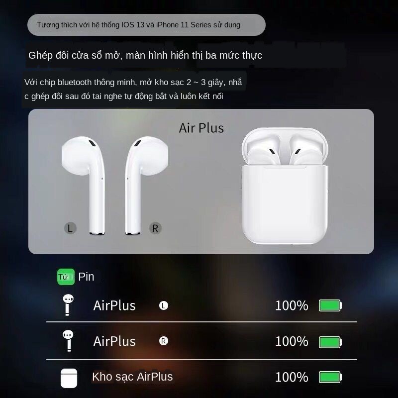 airpods 2❀♞♈Tai nghe bluetooth ba thế hệ mini thể thao apple adroi vivo