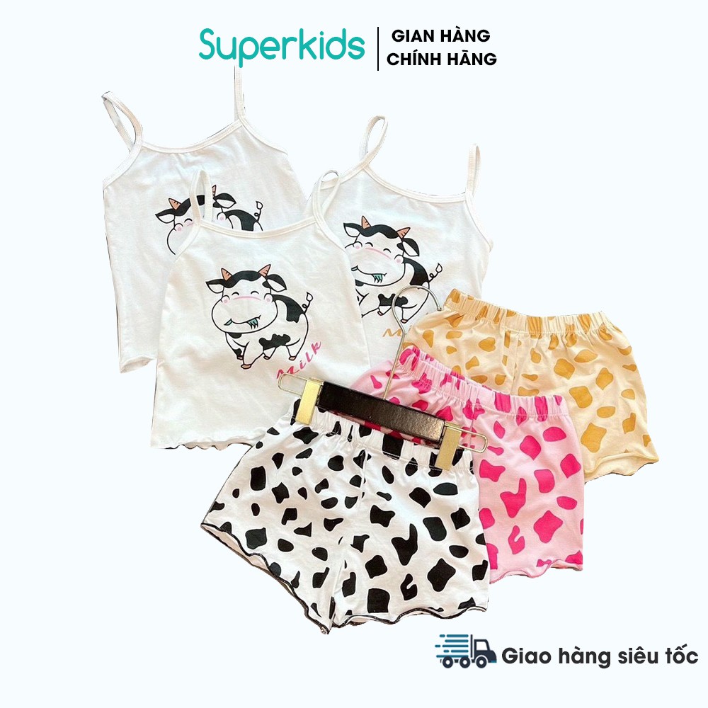 |FAMARAL2 giảm 10k cho đơn 50k|Bộ 2 dây bò sữa cute cho bé gái 8-18kg QATE697