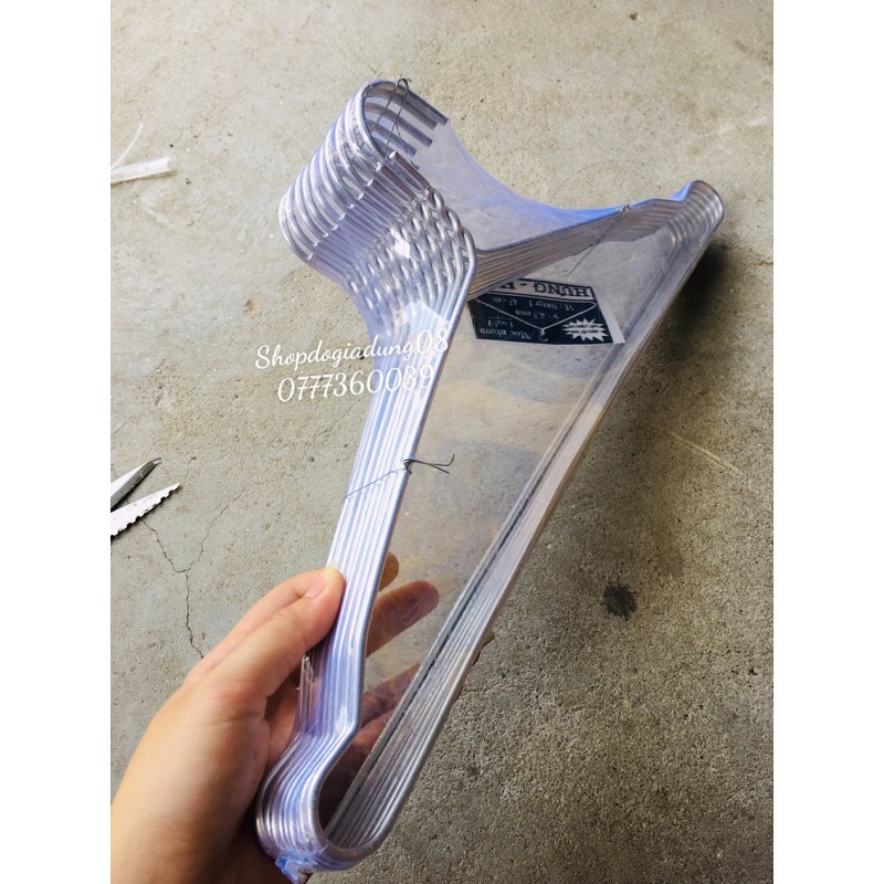 SET 10 CHIẾC MẮC ÁO NHÔM PHƠI QUẦN ÁO CAO CẤP HÀNG DÀY