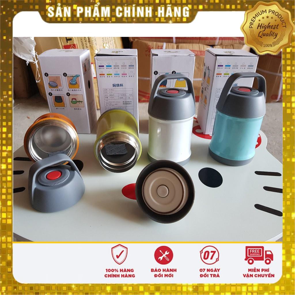 Bình Ủ Cháo Giữ Nhiệt Đa Năng 450ml Hình Trụ