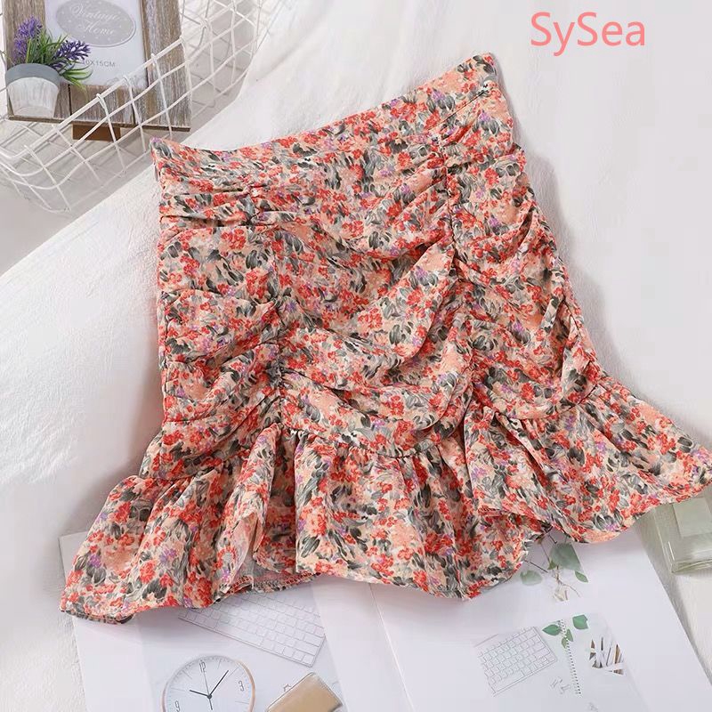 Chân Váy Chữ A Lưng Cao Hoạ Tiết Hoa Phong Cách Retro | BigBuy360 - bigbuy360.vn
