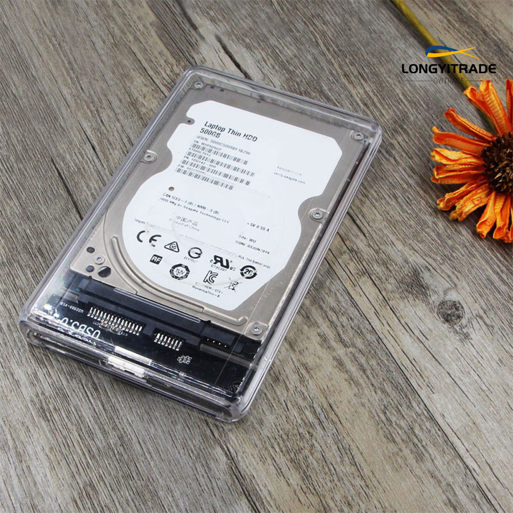 Hộp Đựng Ổ Cứng Trong Suốt 2.5 Inch Sang Hdd Ssd