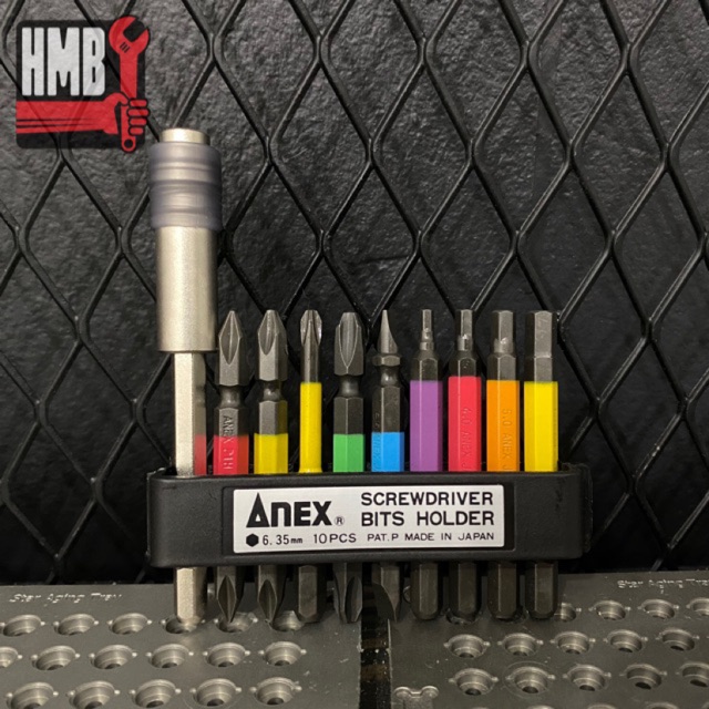 BỘ 9 MŨI VÍT VÀ CÂY NỐI ANEX NO.ACMH9-E