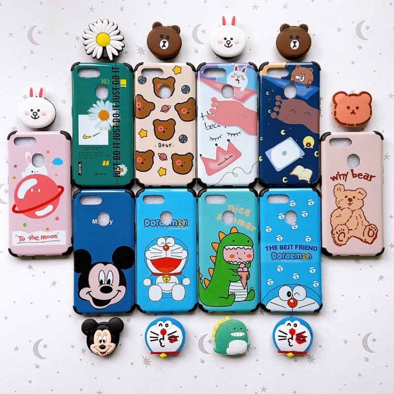 Ốp idm Hàn Quốc kèm Pop Oppo F9 / realme 2 pro/Reno 4/OppoA53/OPPO A93