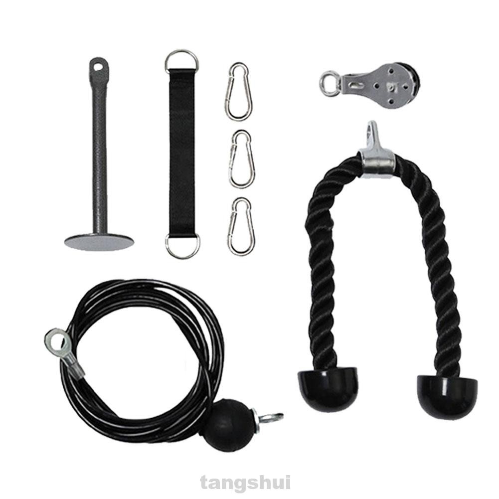 Silent Travel Portable Home Gym Hand Strength Biceps Triceps Fitness DIY Pulley Cable Machine