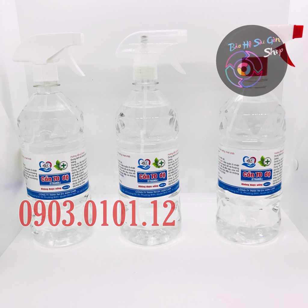 Cồn xịt khử khuẩn 70 độ chính hãng thương hiệu OMI &  ADN, Dung dich sát khuẩn chai 1.000ml