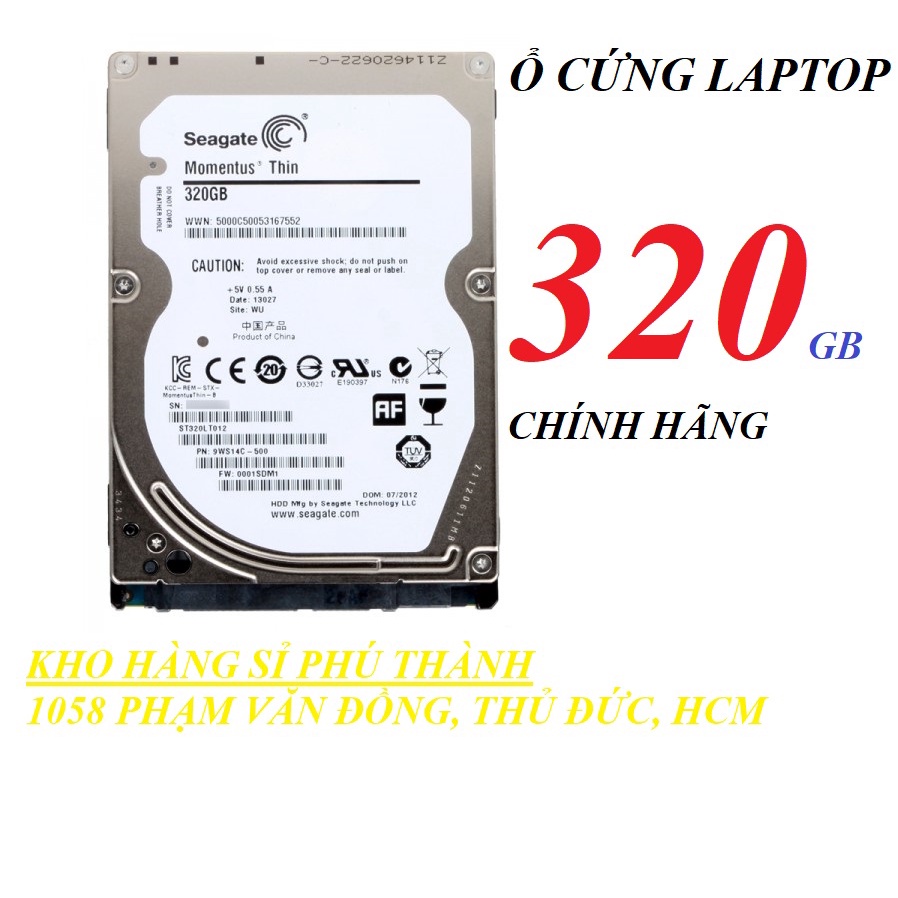 Ô cứng laptop 320gb HDD zin tháo máy chính hãng