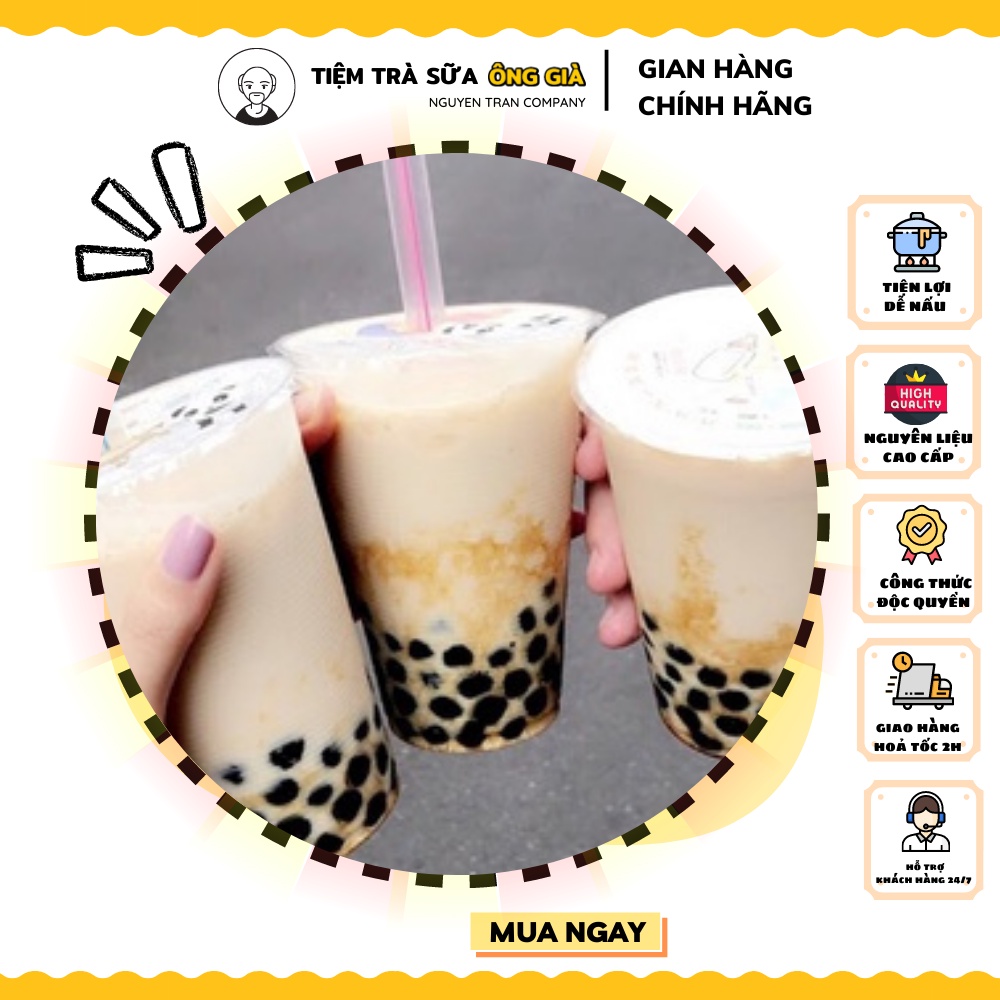 Set Nguyên Liệu Pha Trà Sữa Phúc Long Thượng Hạng TIỆM TRÀ SỮA ÔNG GIÀ