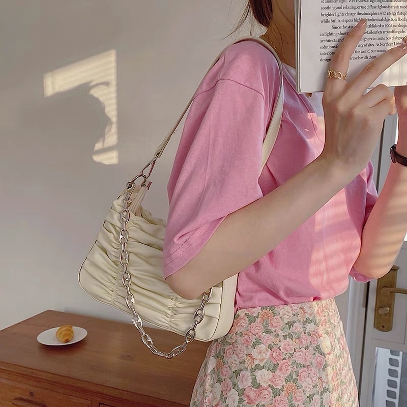 Túi xách xếp li đám mây 3 dây tặng kèm xích Cloudy Trendy