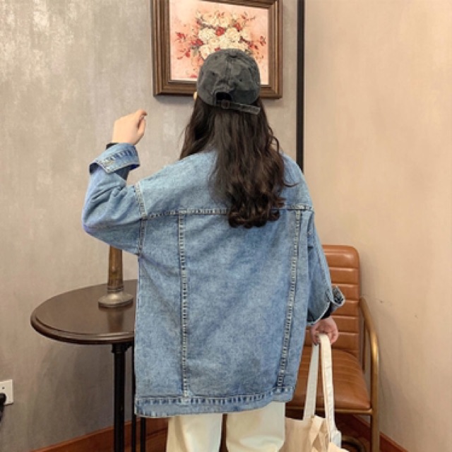 Áo khoác Jean Hàn Quốc outfit 4 mùa dễ mặc cho các Nàng