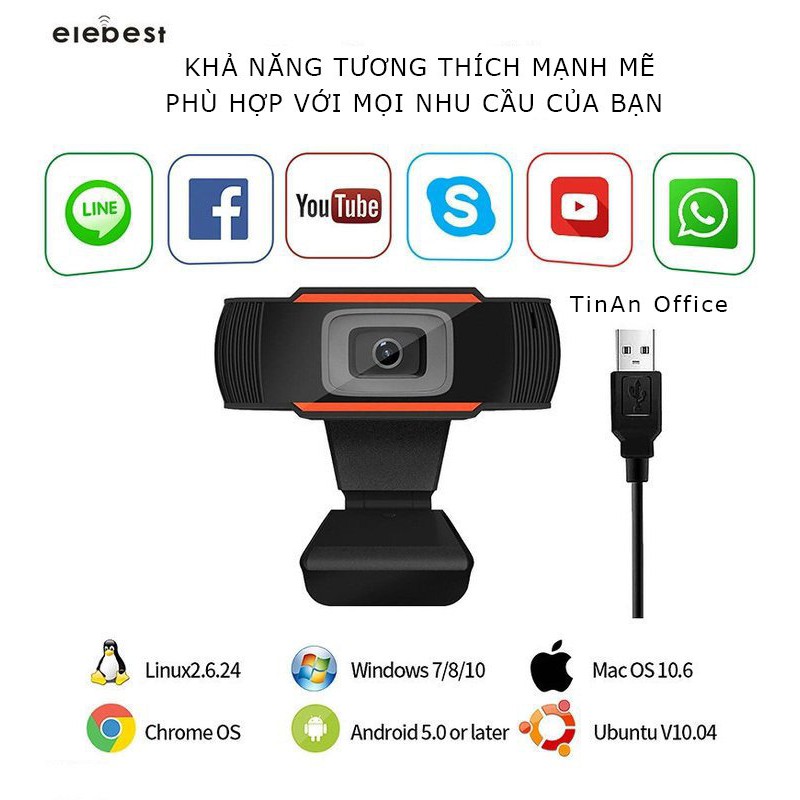 [1080p, Micro]Webcam C30/C32 Có Tích Hợp Micro, Sử Dụng Để Gọi, Dạy Học Trực Tuyến, Hội Nghị