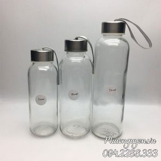 Bình thủy tinh 350ml có dây