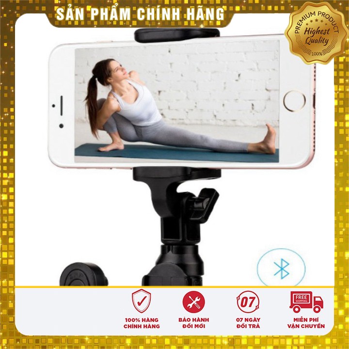 [ Giá siêu rẻ,chính hãng ] Gậy chụp hình Selfie Tripod Selfie Stick Mini gậy tự sướng nhám có 3 chân tặng kèm nút điều k