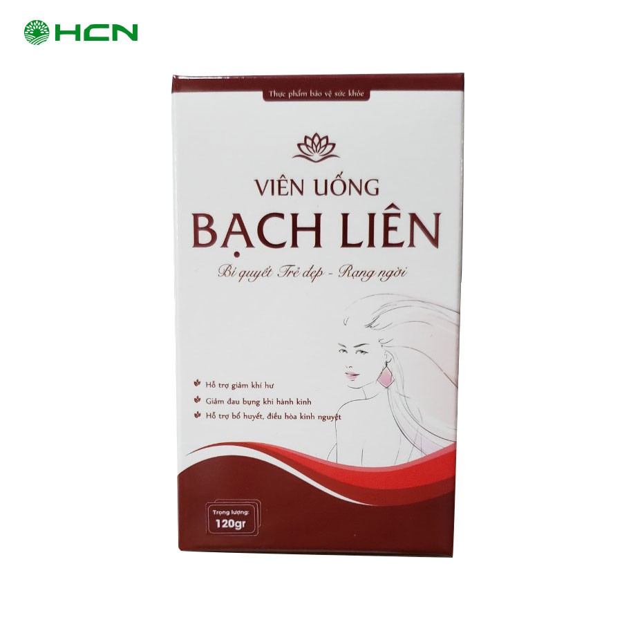 Viên uống Bạch Liên giảm khí hư huyết trắng, viên uống hỗ trợ giảm đau, điều kinh