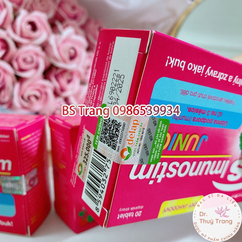 [TEM NHẬP KHẨU]  GS Imunostim Junior - Tăng cường miễn dịch và sức khỏe đường hô hấp (Hộp 20 Viên)