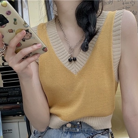 Áo Len Không Tay Thời Trang Phong Cách Mới Cho Nữ