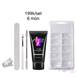 Set gel gôm 6 món (gel trong)