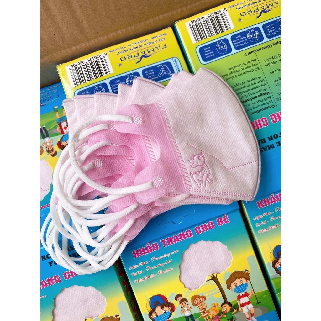 Khẩu trang Trẻ em 5D Mask Kids FAMAPRO Hộp 10 cái