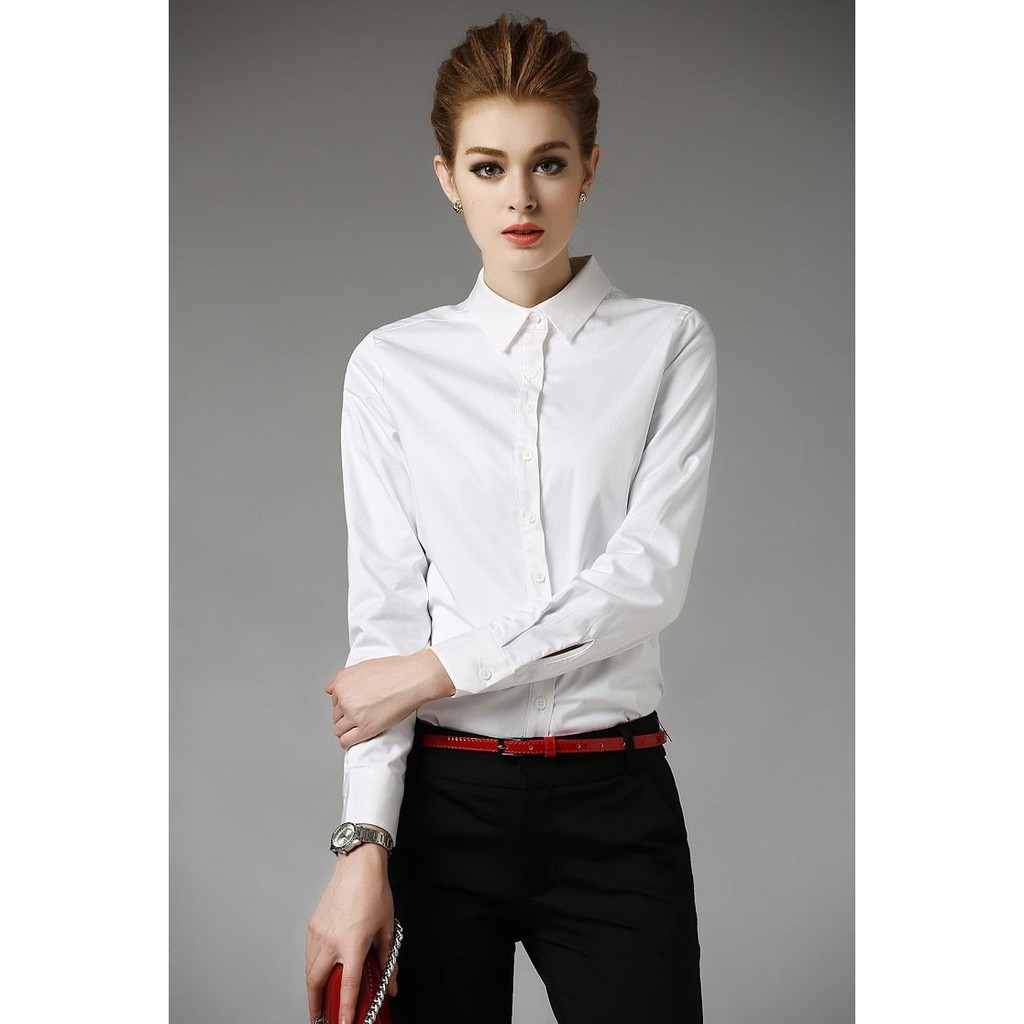 Áo Sơ Mi Nữ Đen Công Sở Thoáng Mát Mềm Mịn | BigBuy360 - bigbuy360.vn
