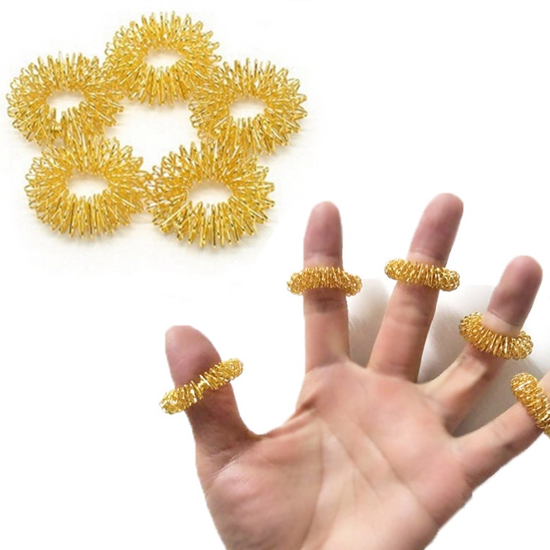 Bộ 10 Dụng Cụ Mát Xa Ngón Tay Bằng Thép Không Gỉ Cao Cấp