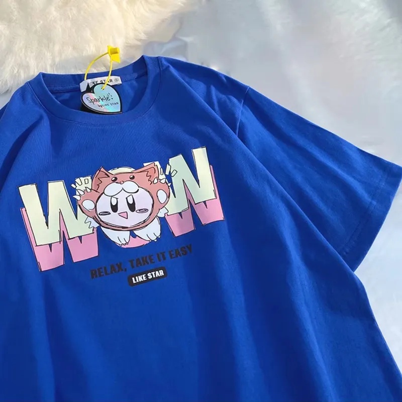 NRVP Áo Thun 100% Cotton Dáng Rộng Thời Trang Hàn Quốc Cho Nữ