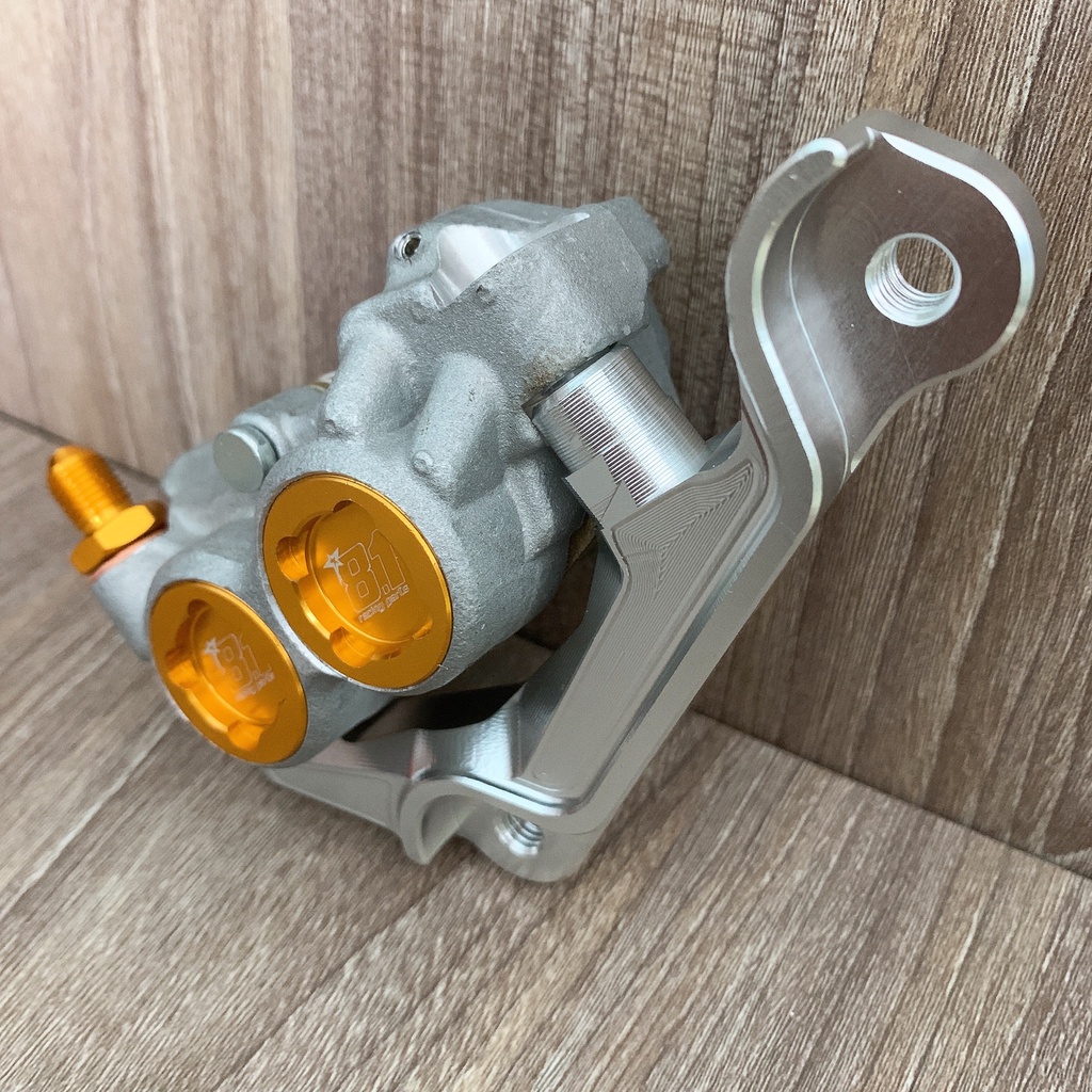 COMBO SIÊU ĐỈNH - Heo Dầu 8.1 Racing 4piston đối xứng kèm Pát CNC Pát Trước Wave100 Wave ZX Future Neo đi đĩa size 220mm